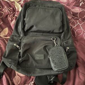 Madden Girl Black Backpack Laptop Sleeve Travel Mini Pouches